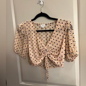 American Threads Polka Dot Crop Top